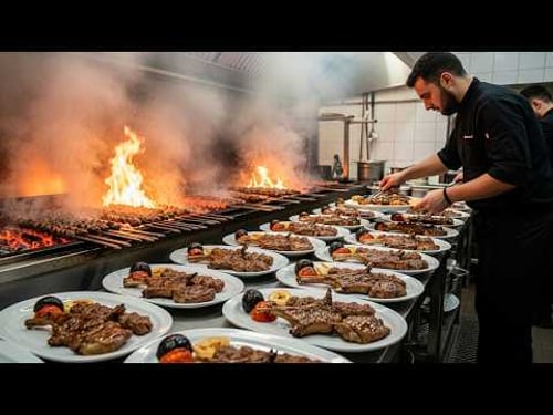 Turkish Kebab Factory! Nonstop Street Food in Turkey! Amazing Turkish Street Food