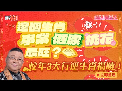 【節目重溫】2025蛇年3大行運生肖 李居明講吓邊個生肖事業、健康、桃花最旺|《潮爆開運王》