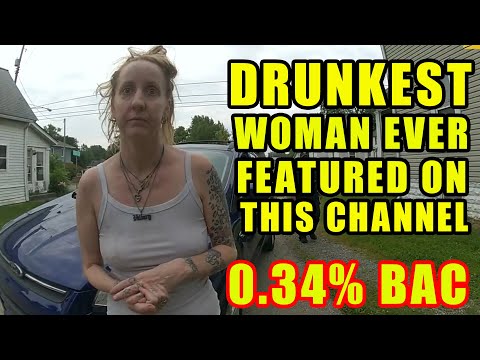Bodycam DUI Arrest - Woman Blows FOUR Times the Legal Limit (0.34% BAC)