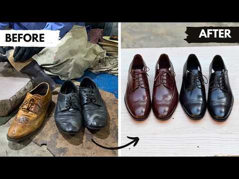 Transform Old Derby Shoes to Like-New | Step-by-Step Shoe Repair & Restoration Guide