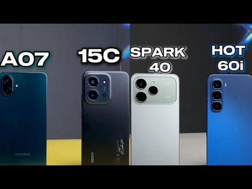 Galaxy A07, Redmi 15c, Tecno Spark 40 and Hot 60i || The Ultimate Entry Level Smartphone Comparison.