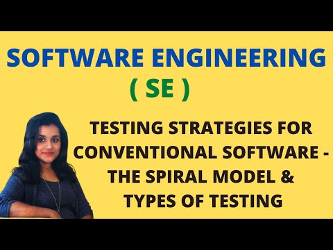 Testing Strategies for Conventional Software - The Spiral Model and Types Of Testing |SE|