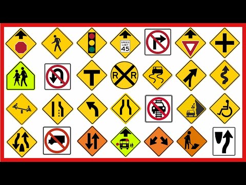 60 Important ROAD SIGNS That You Need To Know When Driving | Traffic Signs