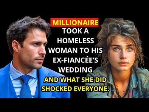 A MILLIONAIRE TOOK A HOMELESS WOMAN TO HIS EX FIANCÉE’S WEDDING, AND WHAT SHE DID SHOCKED EVERYONE