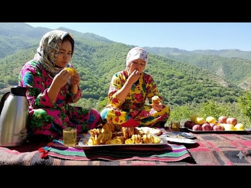 Simple Life Cooking Traditional Village Style Food in the Nature
