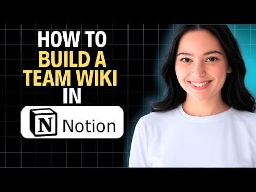 How To Build A Team Wiki In Notion 2025 (Step by Step)