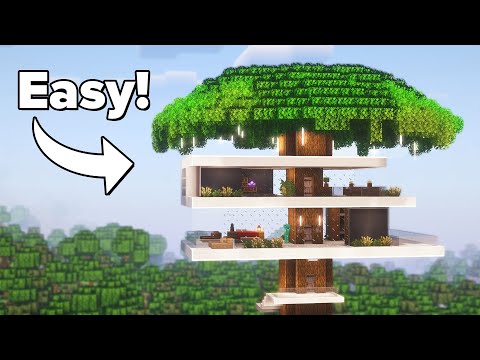 Minecraft: How to Build a MODERN Treehouse | Tutorialπ
