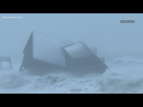 Four more homes collapse on the Outer Banks