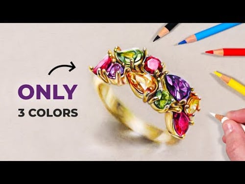 DRAWING REALISM WITH ONLY 3 COLORS *5 Colored Pencils*