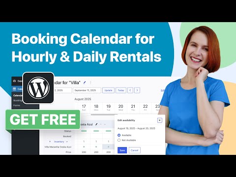 Free WordPress Booking Calendar Plugin - Rent Out Anything Easily!