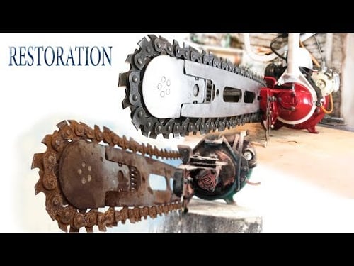 Восстановление старой бензопилы из 1970-х | Old chainsaw restoration