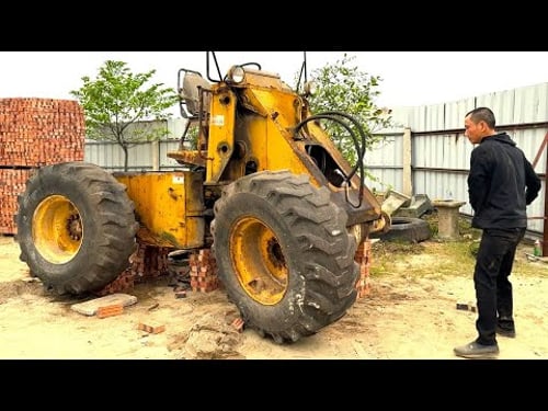 How To Change The Sealing Ring On A Wheel Loader Tire // The Most Amazing Process Of Retreading Old