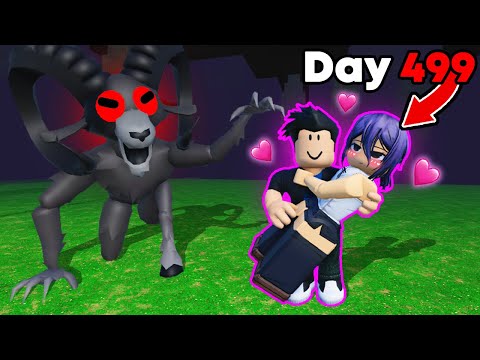 I Carried My CRUSH to DAY 500 in 99 Nights in The Forest!