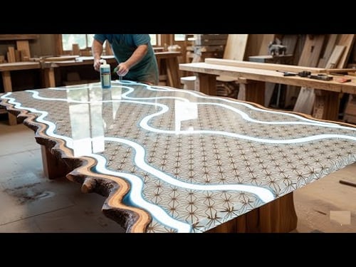 Epoxy Resin - Raw Wood And The Magic Of Woodworking: Creating A Masterpiece Of Patterned Table
