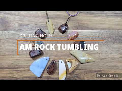 Drilling holes in rocks