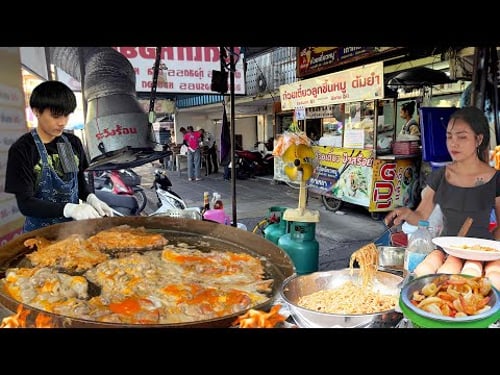 Many Boxes of Orders From Opening! Seafood Omelette & Pad Thai By Young Chef | Thai Street Food