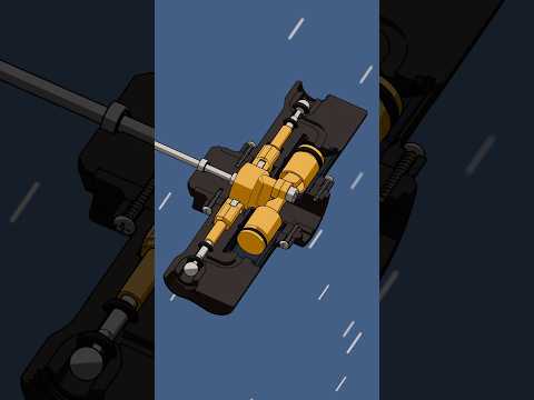 How the twin cylinder air motor works in my latest video #3danimation #design #engineering #engine