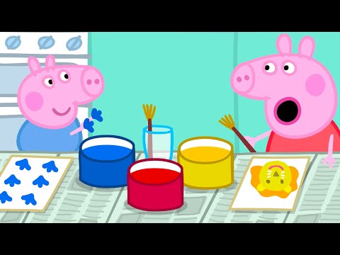 George Pig Teaches Peppa how to Paint 🎨 | Full Episodes | Painting | Cartoon for Kids | 20 Minutes