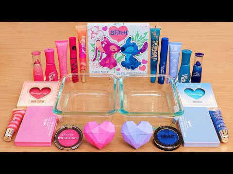 Valentines Day Slime - Mixing Makeup Eyeshadow Into Slime ASMR