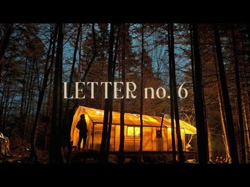 My new home in the trees - building the tent (letter no. 6)