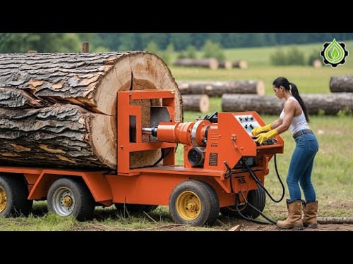 Fastest Biggest Firewood Processing Machine | Dangerous Big Chainsaw Cutting Tree machines #20