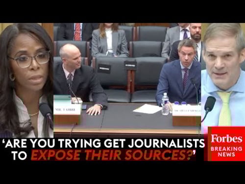 Jim Jordan And Stacey Plaskett Have Dramatic Clash Over Her Questioning Of Taibbi, Shellenberger
