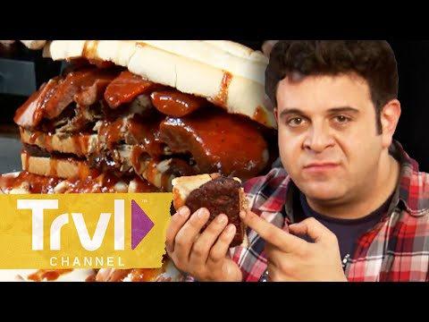 Top 10 TOUGHEST Food Challenges | Man v. Food | Travel Channel