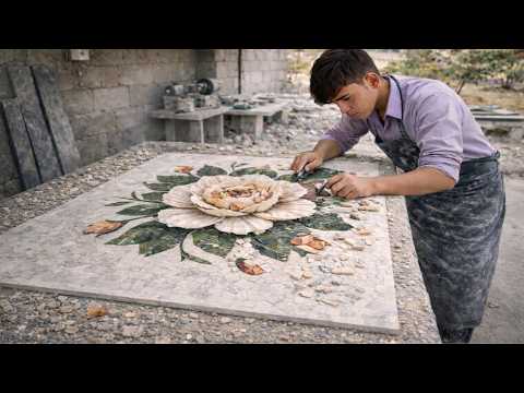How Skilled Workers Make Flowers from Marble Pieces