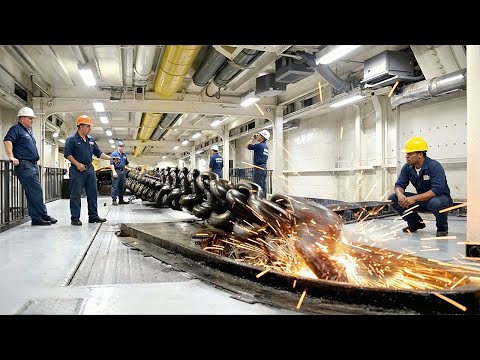 How US Navy Drops MASSIVE Aircraft Carrier Anchor at Full Speed