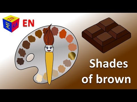 Learn colors for toddlers kids children. Magic paintbrush and shades of brown. Coloring cartoon