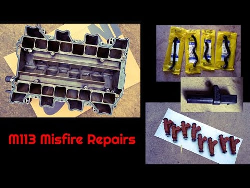 Mercedes M113 Misfire: Intake Manifold Rebuild, Injector Filter + Seal, PCV, & Crank Position Sensor