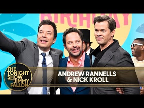 Andrew Rannells and Jimmy Surprise Nick Kroll for His Birthday; Talk I Don't Understand You