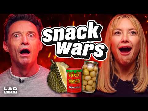 Hugh Jackman and Kate Hudson Face Off In The Ultimate Snack Wars: Showdown