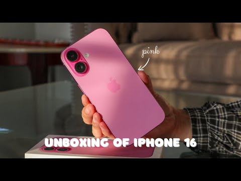 unboxing the iPhone 16 (pink)