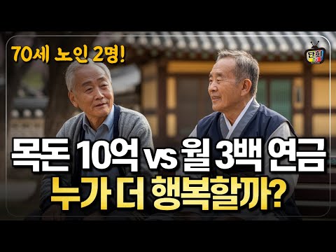 은퇴자금 10억 vs 월 300만원 연금, 둘 중 무엇이 더 행복할까? 충격 결과! (단희쌤)