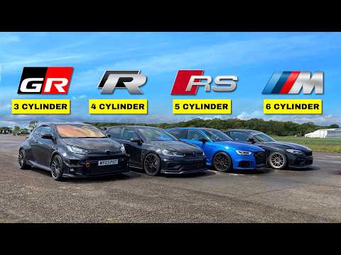 THE FASTEST TUNED HOT HATCH 5.. YARIS GR vs GOLF R vs RS3 vs M2