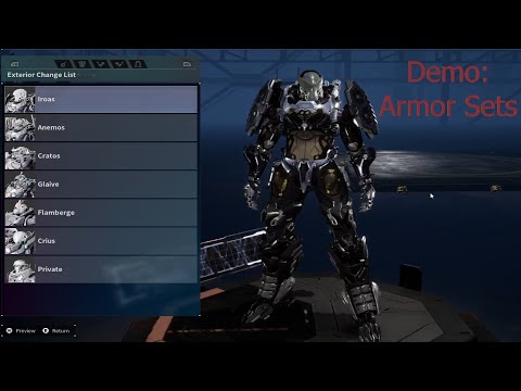 Daemon X Machina: Titanic Scion - Demo Armor sets (So Far)