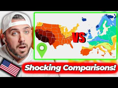 AMERICA vs EUROPE Explained By Maps – Mind-Blown Differences 😱
