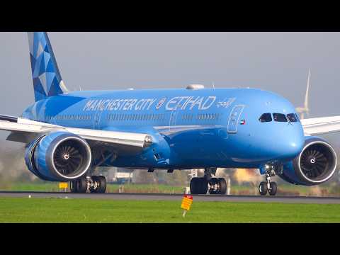 42 LANDINGS & HEAVY TAKE OFFS | A340-300, A380, B747, A350, B777 | Amsterdam Schiphol Spotting