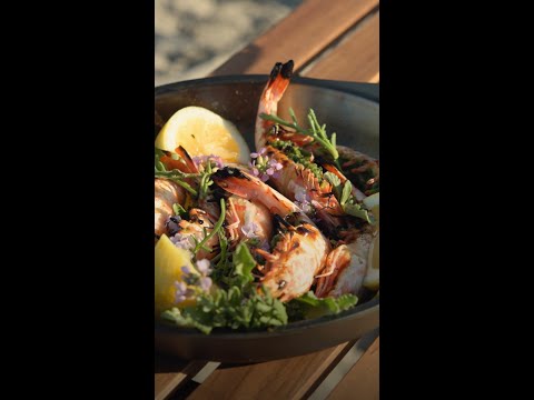 The ULTIMATE garlic prawns cooked at the beach #gozney #shorts #recipe