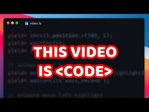 This video is written in code