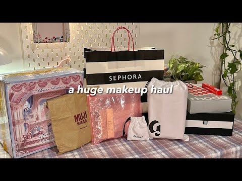 🦢🩰 a huge and aesthetic makeup haul | ౨ৎ˚⟡˖ ࣪ flower knows, rhode skin, glossier, sephora