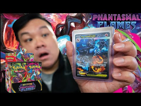 Chasing Mega Charizard X in the Phantasmal Flames Booster Box!