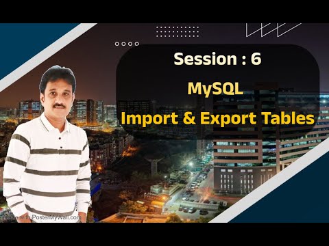 MySQL Import and Export Tables