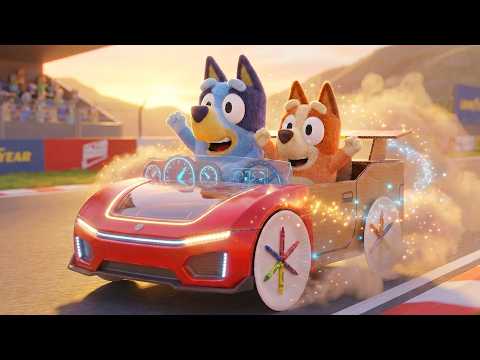 Bluey & Bingoβs DIY Supercar! ποΈπ¨ Epic Cardboard Box Transformation & Race