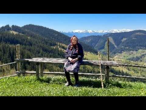 Hard lonely life of a 93 year old grandmother at the edge of the world far from civilization