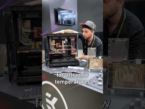 EK x MSI SUPRIM RTX 5090 Liquid-Cooled PC @ Computex 2025