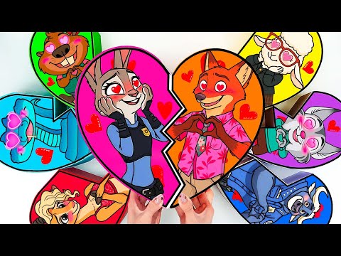 💖Paper DIY💖Unboxing ZOOTOPIA 2 COUPLE Love Nick & Judy Blind Box | How To Make Blind Bad ASMR
