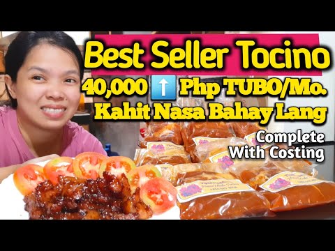Homemade Pork Tocino Php 40k TUBO/Mo. Kahit Nasa Bahay Lang. Pangnegosyo Recipe Complete W/Costing.