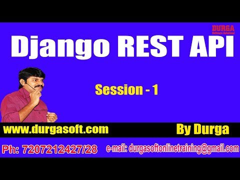 Django tutorials || Django REST API Session - 1 by Durga Sir